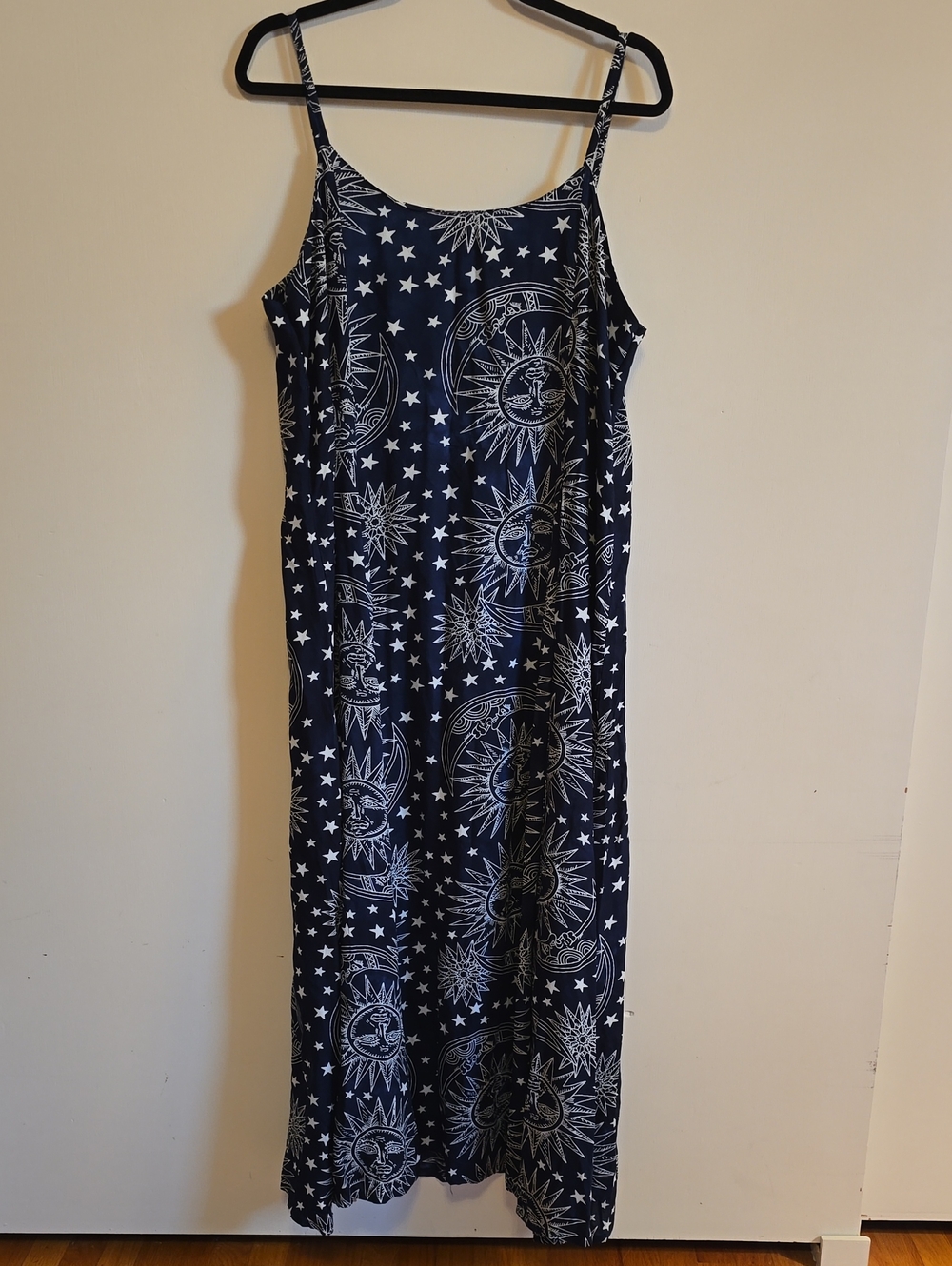 Navy Celestial Maxi Slip Dress